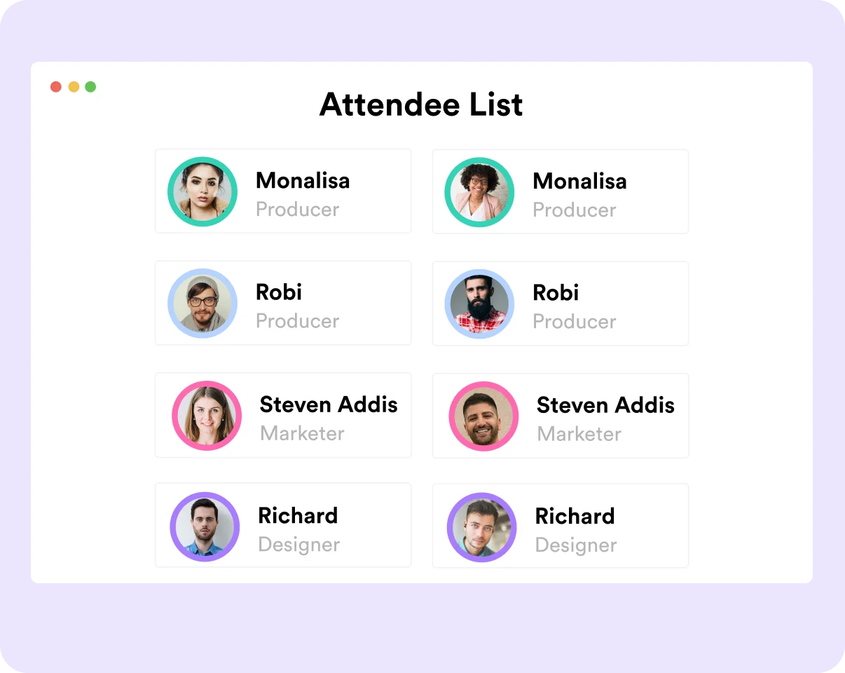 Manual Attendee Management